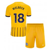 Echipament fotbal Brighton Danny Welbeck #18 Tricou Deplasare 2024-25 pentru copii maneca scurta (+ Pantaloni scurti)